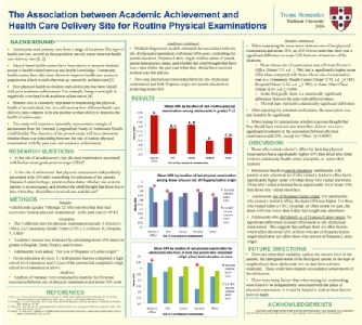 The Association between Academic Achievement and Health Care Delivery Site for Routine Physical Examinations, Tresne Hernandez